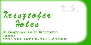 krisztofer holes business card